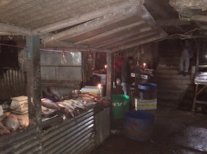 View of  fish section of Kohima market.