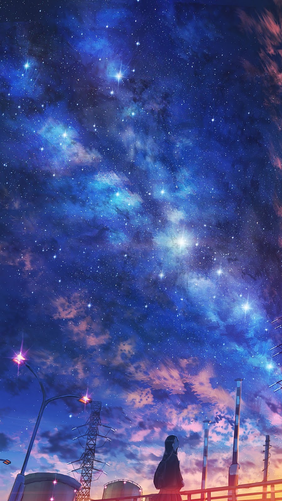 Under night sky