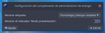 Configuración administración de energía