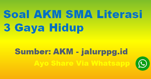 Soal AKM SMA Literasi 3 Gaya Hidup JALURPPG.ID