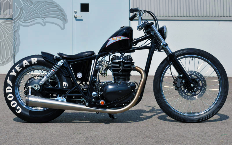 brat style metric thumper by green motor cycles