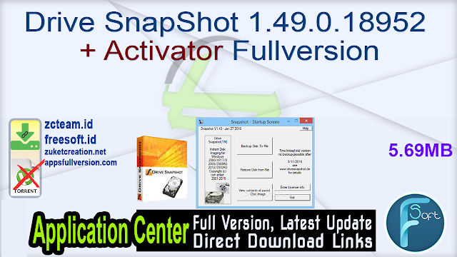 Drive SnapShot 1.49.0.18952 + Activator Fullversion