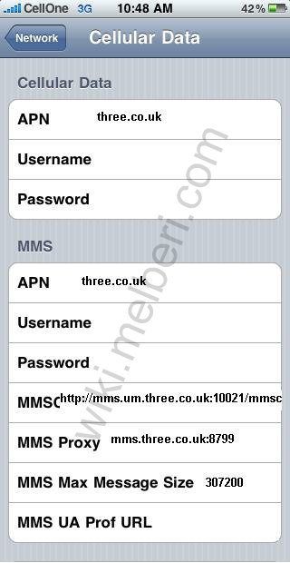 Three Mobile UK 4G APN Settings