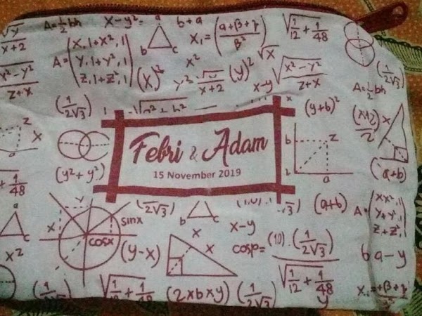 Kreatif Tapi Bikin Pusing, Suvenir Nikah Penuh Rumus Matematika Ini Viral