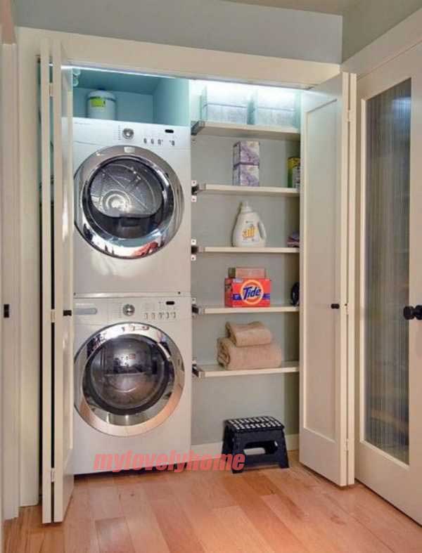 Folding Doors to Hide Washer and Dryer How to Hide Idea My Lovely Home