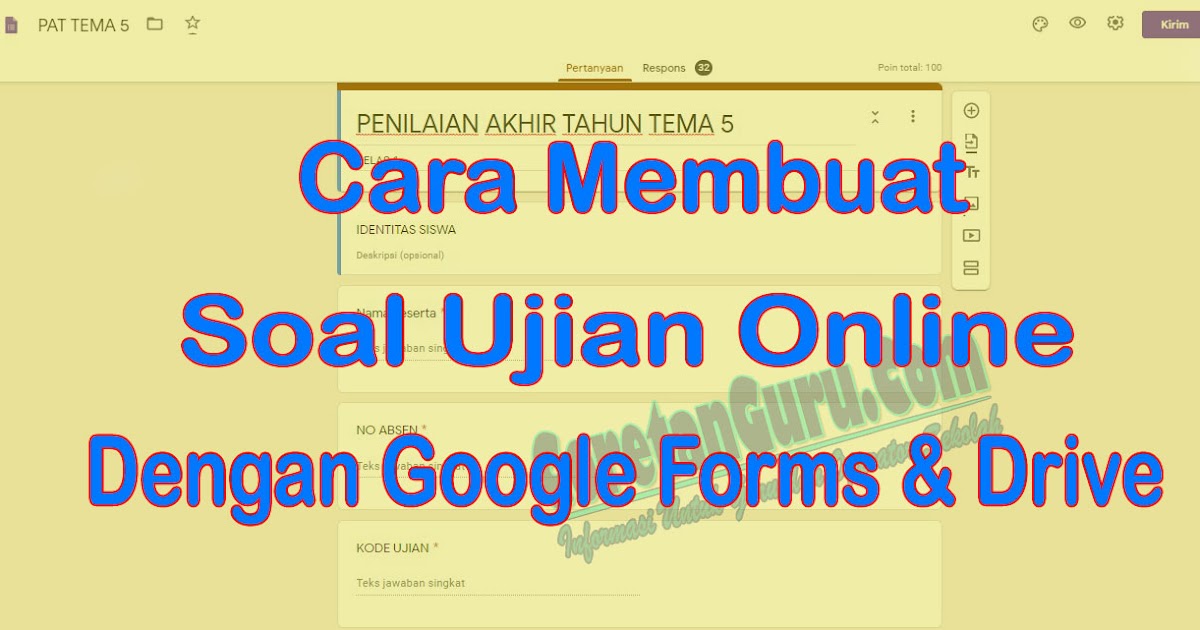 Cara Membuat Soal Online Google Form  Coretan Guru