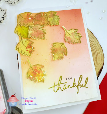 autumn card, CIC, distress oxide ink, Quillish, Technique card, Thank you card, Video Tutorial, Winnie & Walter, watercolor technique, easy ink smooshing on cards, easy watercolor tutorial , you tube tutorial for easy cards