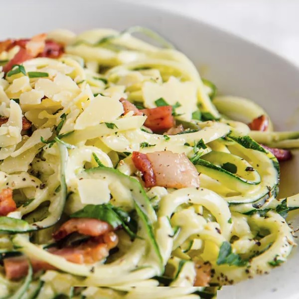 Zucchini Pasta Carbonara (Keto Recipe)