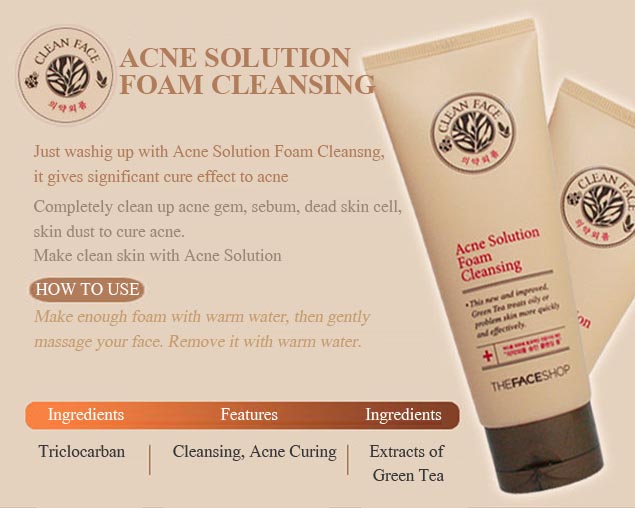 acne solution foam cleanser