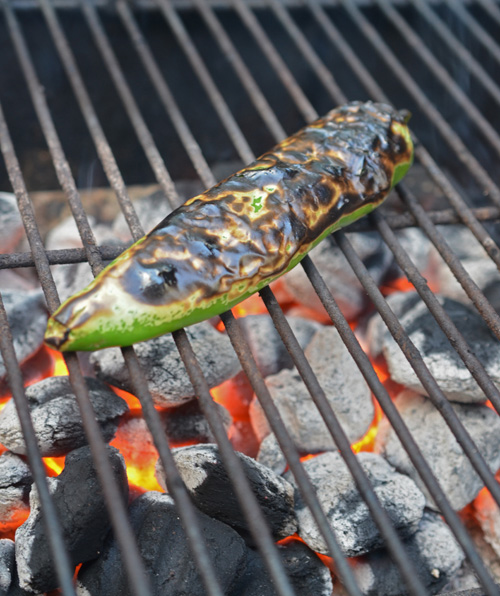 How to fire roast, char, and peel Hatch green chiles