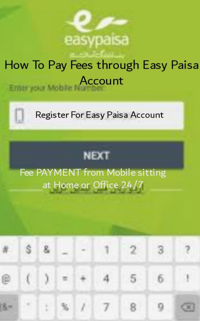 HowTo Use Easypaisa For Online Fee PAYMENT of school, college