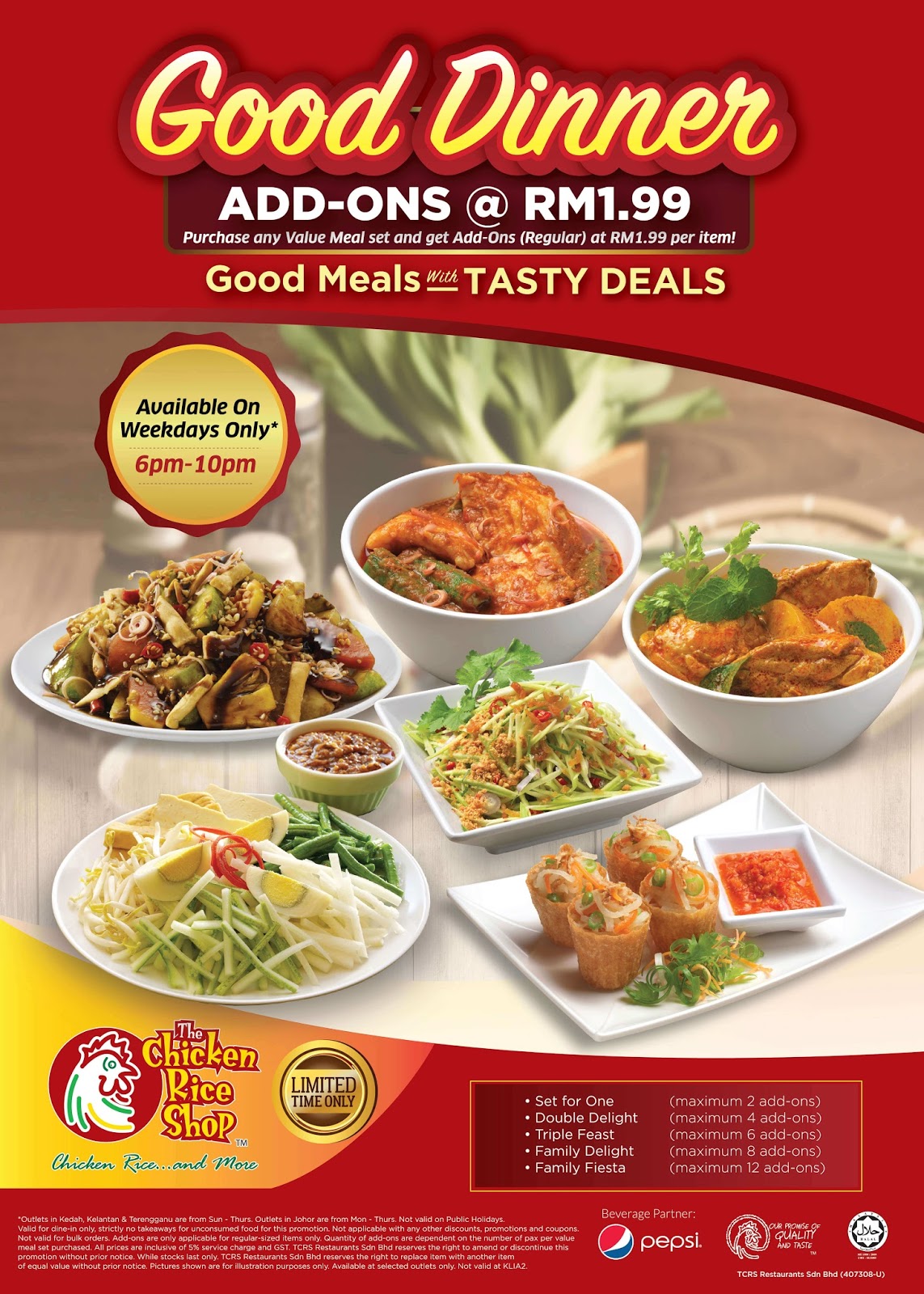The Chicken Rice Shop Dinner Value Meal Set Add-on RM1.99/Item 6PM