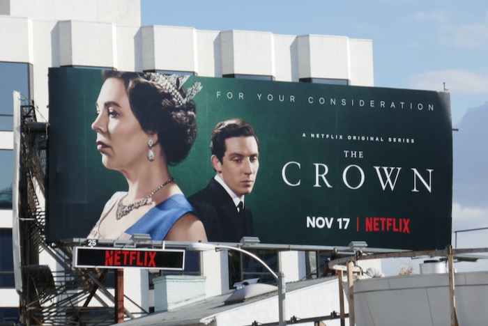 The Crown season 3 FYC billboard Sunset Strip Crown season 3 FYC billboard