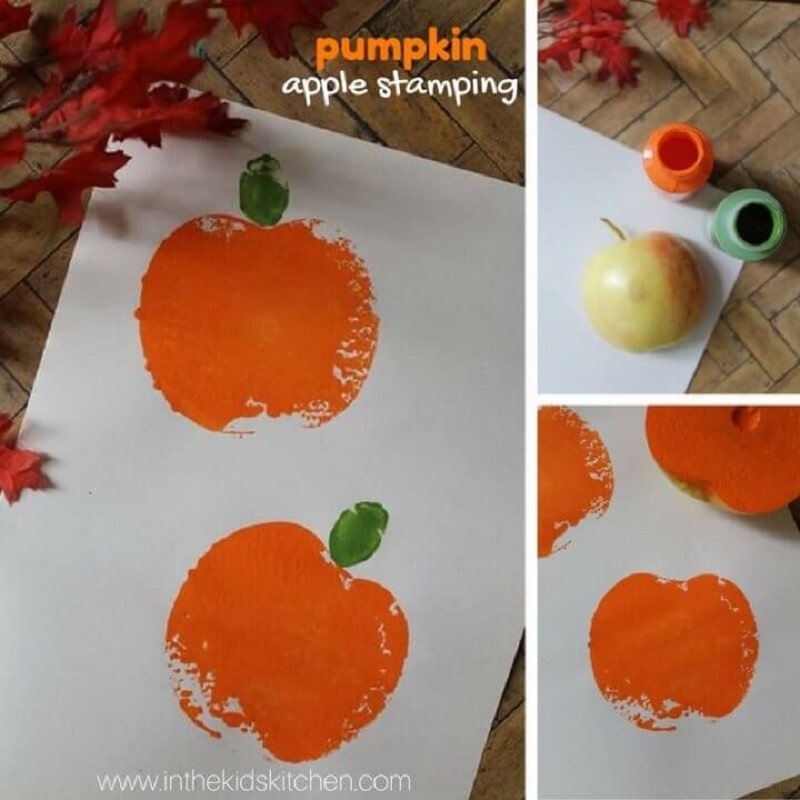 pumpkin apple stamping