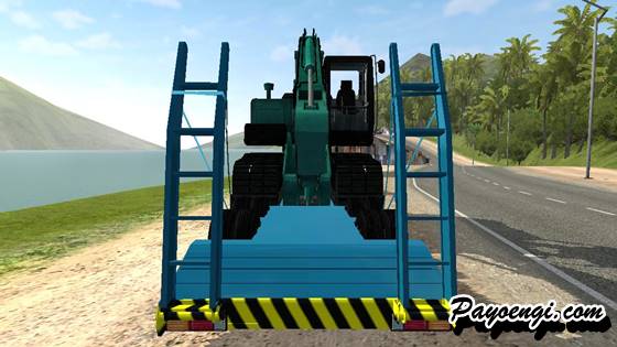 mod canter trailer angkut excavator