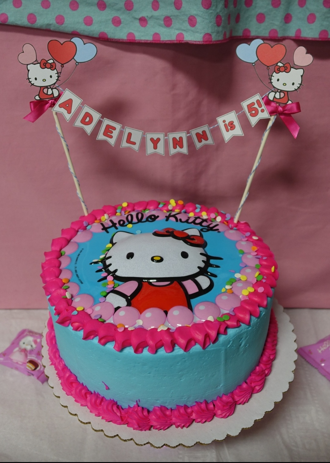 C R A F T Y Personalized Hello Kitty Birthday Cake Topper