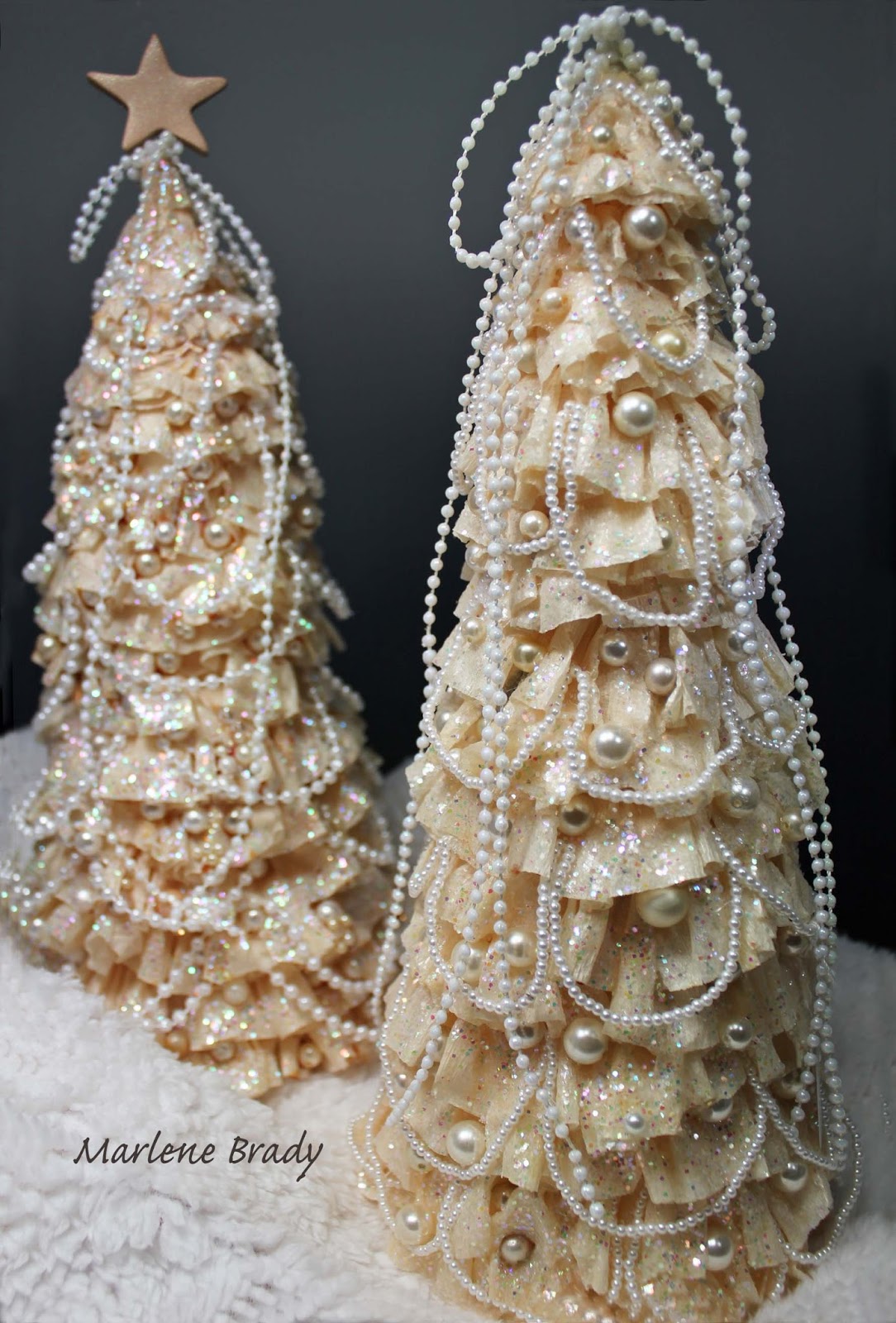 Marlene Brady Crepe Paper Christmas Trees