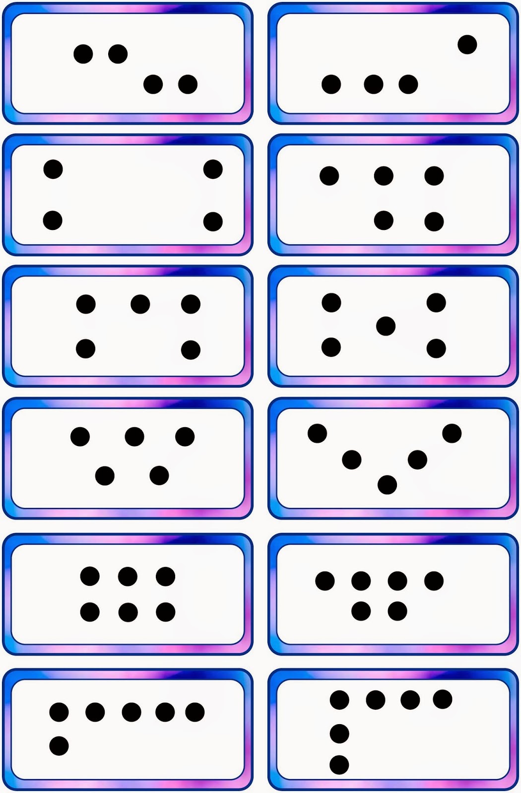 Lernstübchen: Blitzblickkarten mit strukturierten Punktbildern