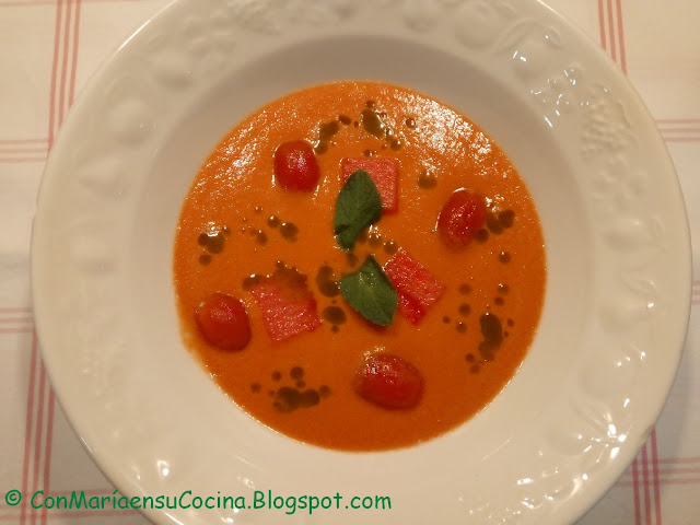Gazpacho o Sopa fría de sandía y tomate de Ferran Adrià