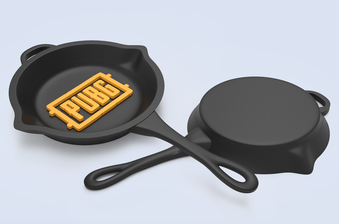 PUBG Frying Pan Keychain 3D print model Layth Jawad