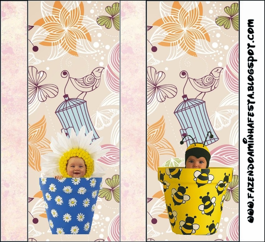 Bebés de Anne Geddes: Etiquetas de Candy bar para Primavera. Etiquetas de Bebés de Anne Geddes para imprimir gratis.