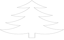 outline tree christmas paper december rugrat cut into slide branches