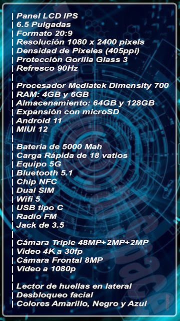 POCO M3 PRO 5G Technical data