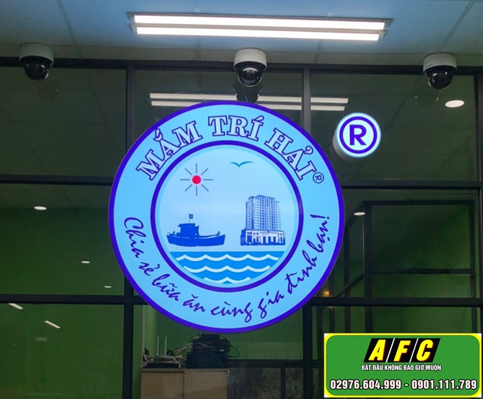 Thi công Bảng hiệu Hộp đèn hút nổi Mắm Trí Hải Phú Quốc