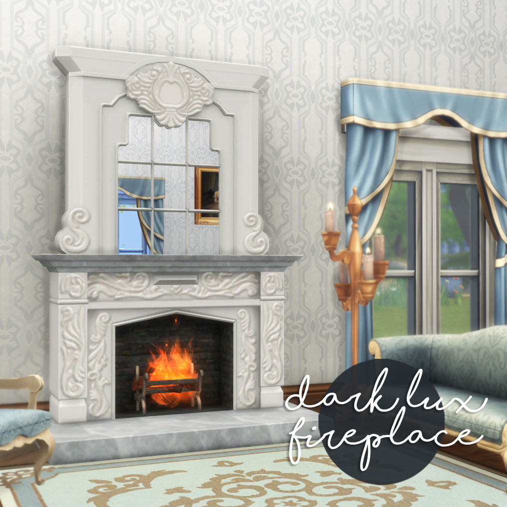 TS4 Dark Lux Fireplace (sims 3 to sims 4 conversion) History Lover's