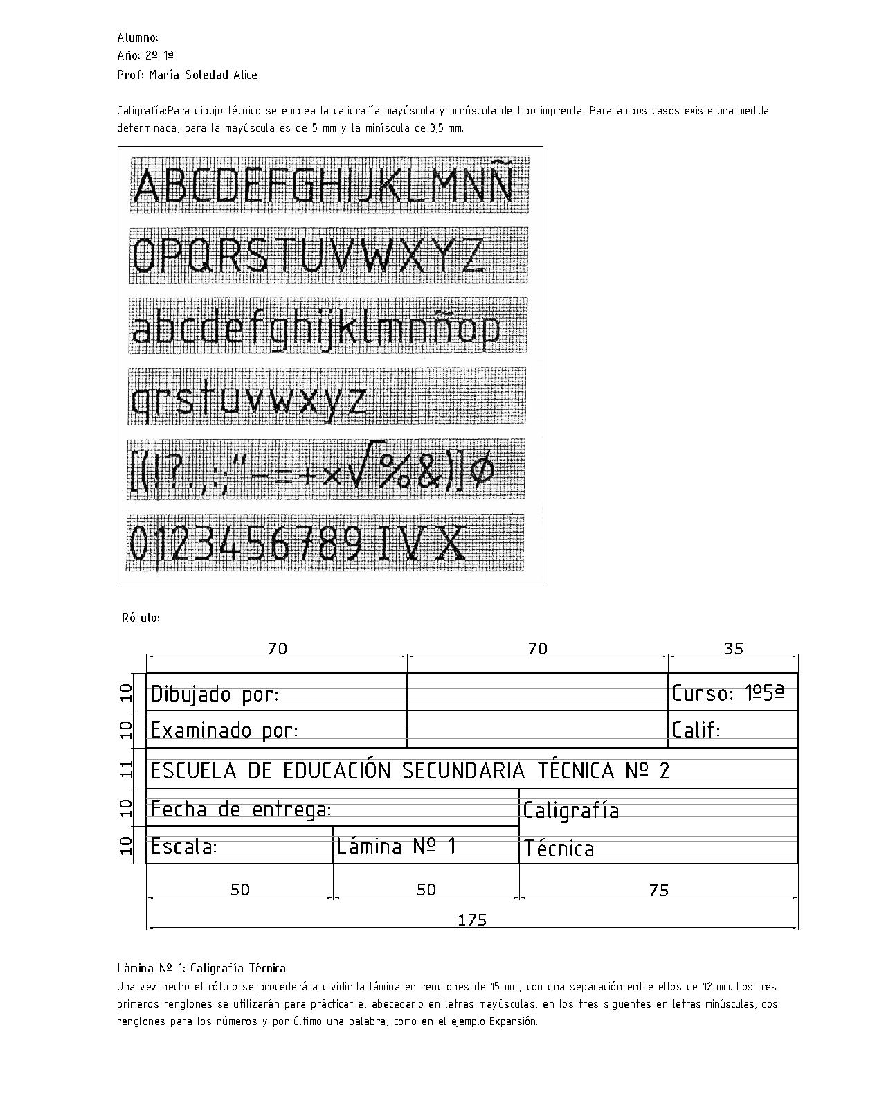 EESTN2 DIBUJO TECNICO: Rótulo