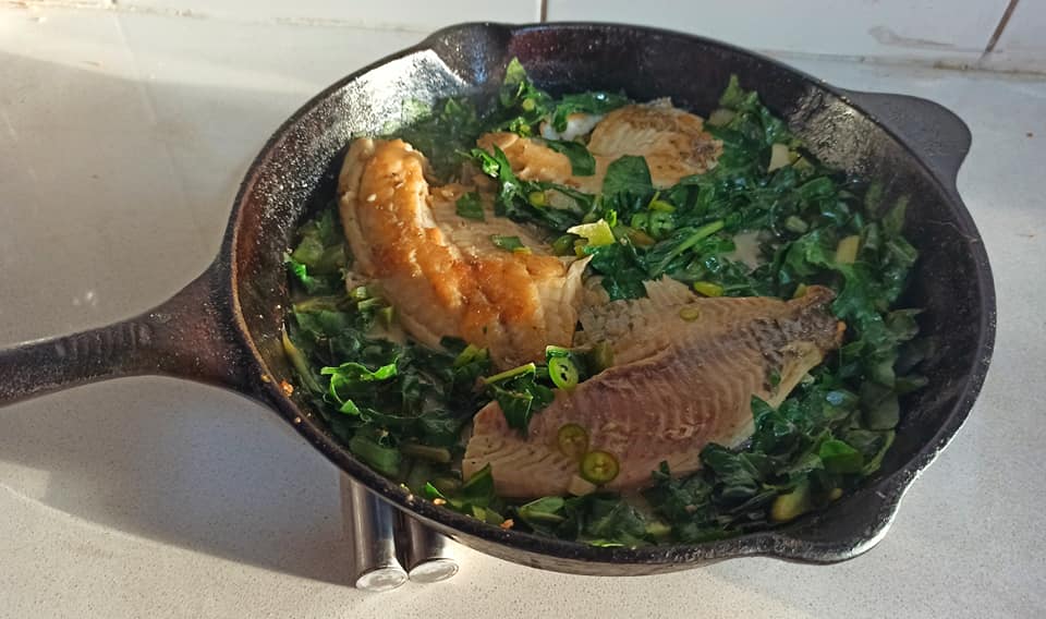 Ginataang Tilapia Recipe, Filipino Fish with Coconut Milk and Greens