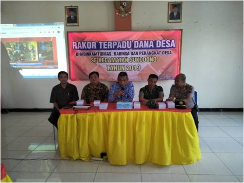 Rakor Terpadu Dana Desa Se Kec Sukodono