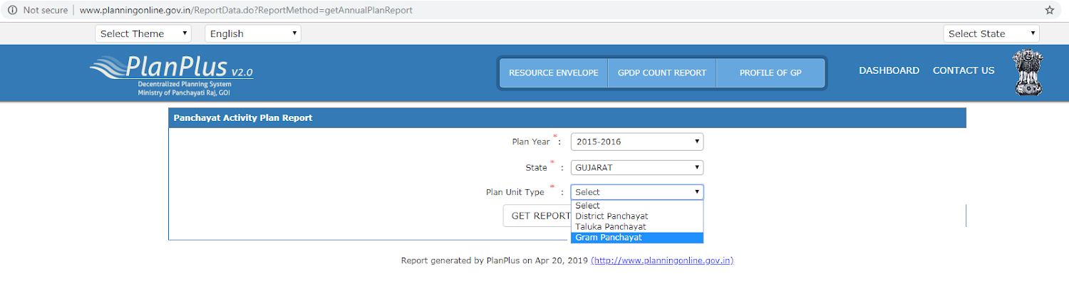 Gram panchayat report