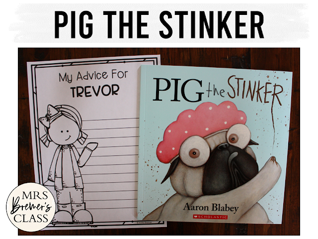 Pig the Stinker Pig the Grub book study activities unit with Common Core aligned literacy companion activities for Kindergarten and First Grade