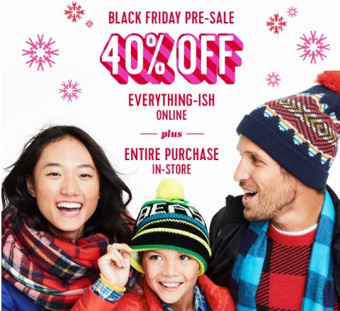 Old Navy Black Friday Pre-Sale 40% Off Old Navy Black Friday Pre-Sale 40% Off