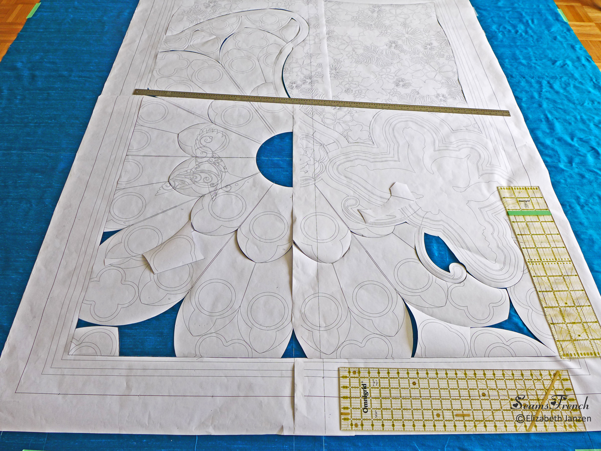 Marking a Large Quilt for Stationery Machines