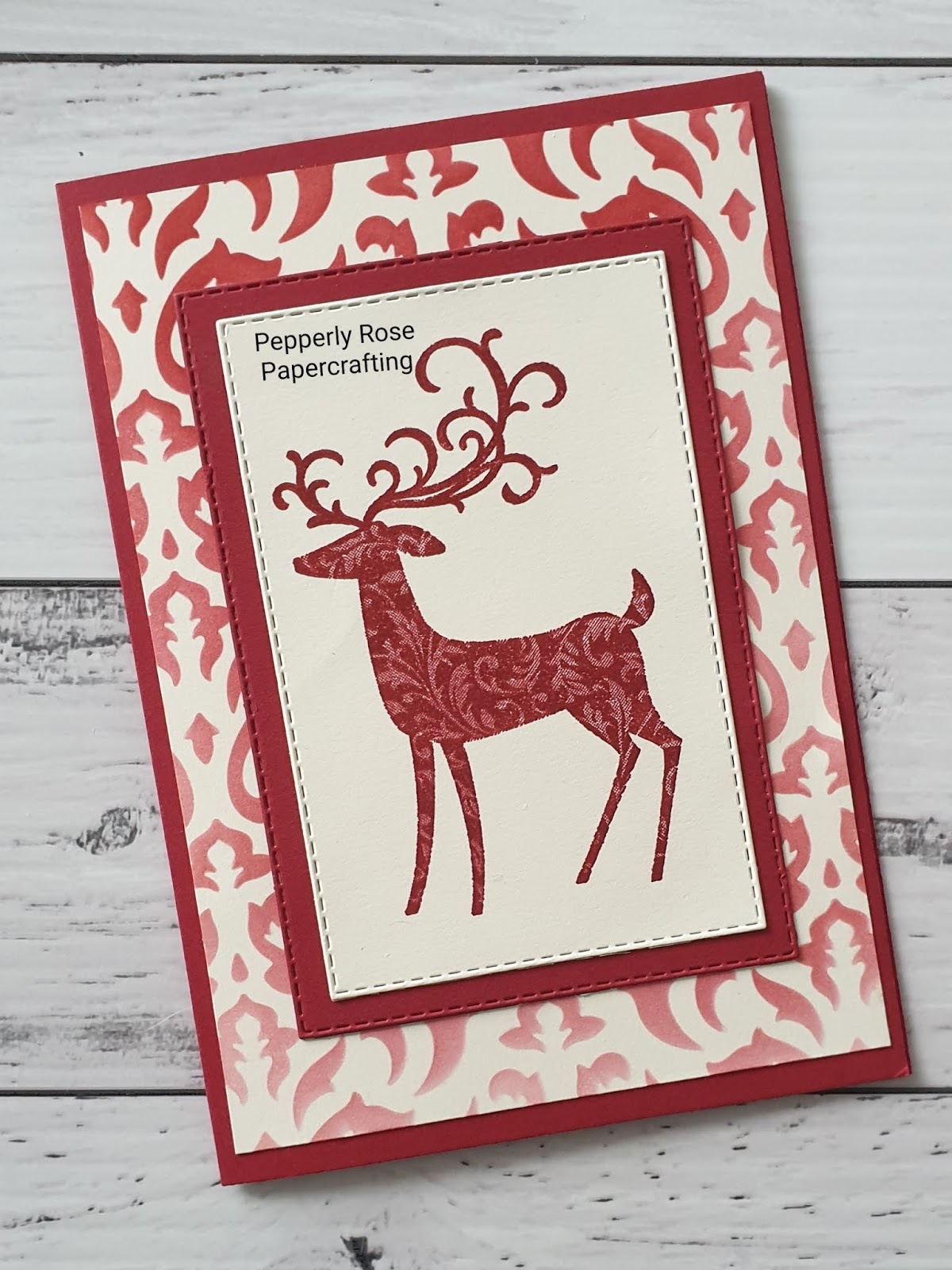 Pepperly Rose Papercrafting Stampin Up! Dashing Deer Basic Pattern