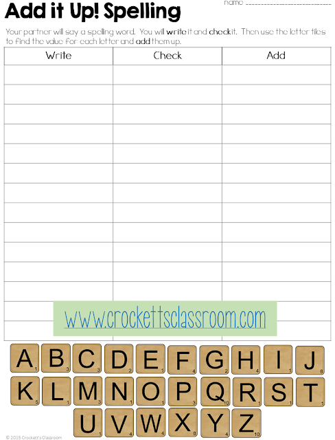  Fun and engaging activity for spelling or word work centers.