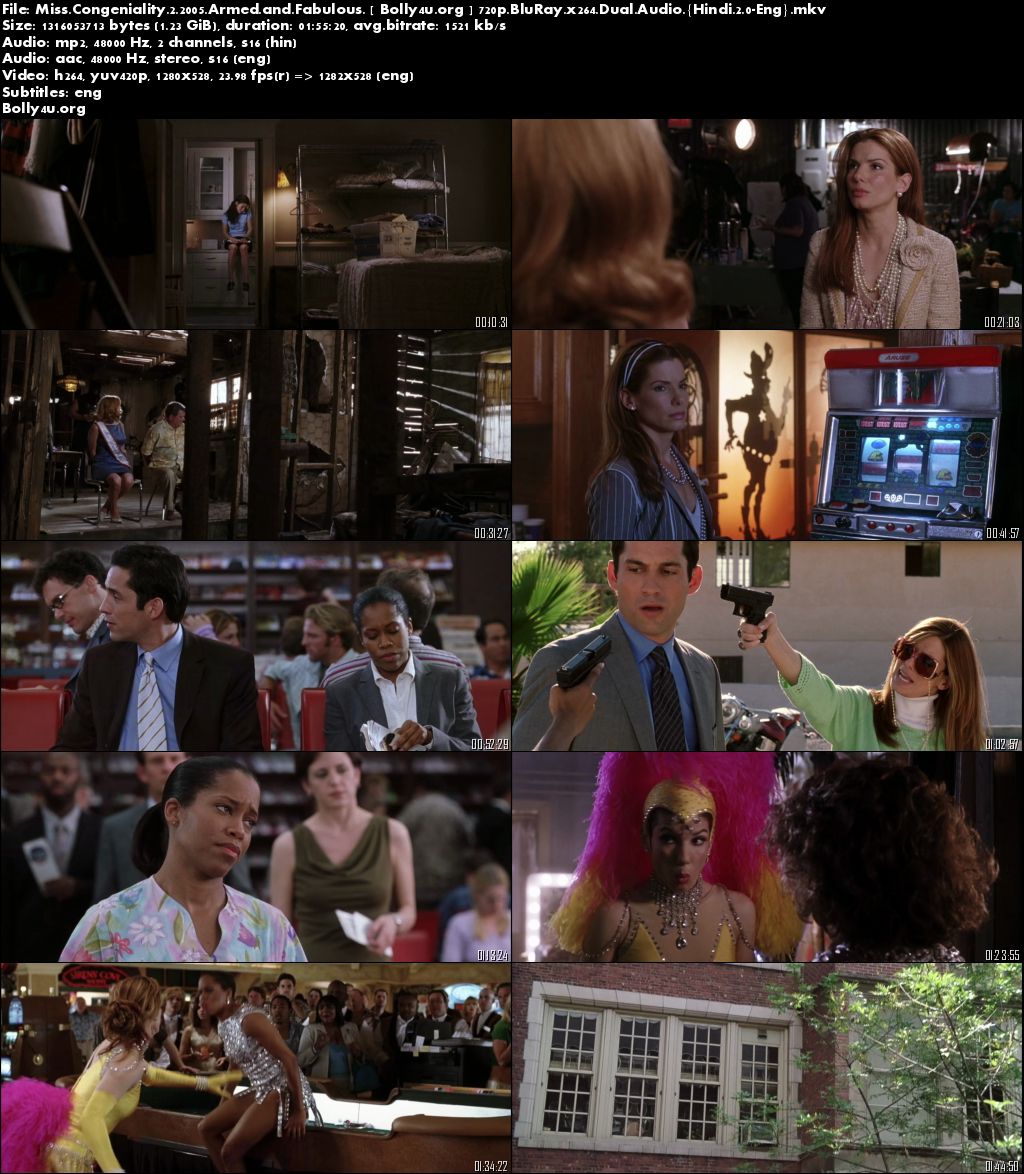 Miss Congeniality 2 (2005) Armed and Fabulous 480p Hindi 350MB Dual Audio Download