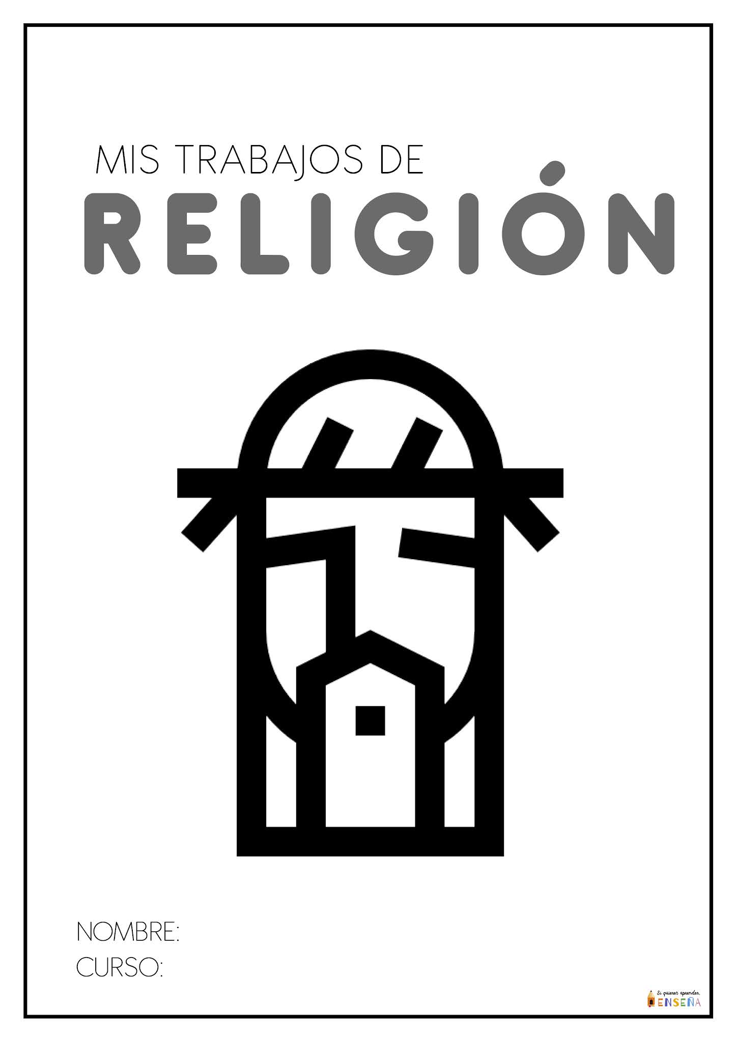 Portadas de religión - Si quieres aprender, ENSEÑA.