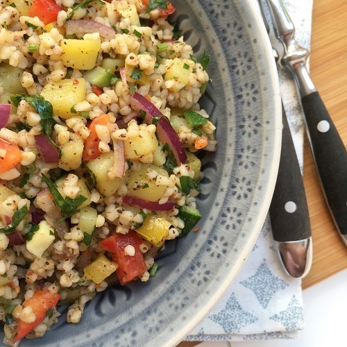 Greenway36: bunter Bulgur-Kartoffel-Salat