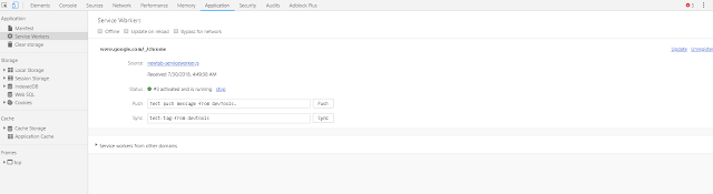 service worker debugging chrome
