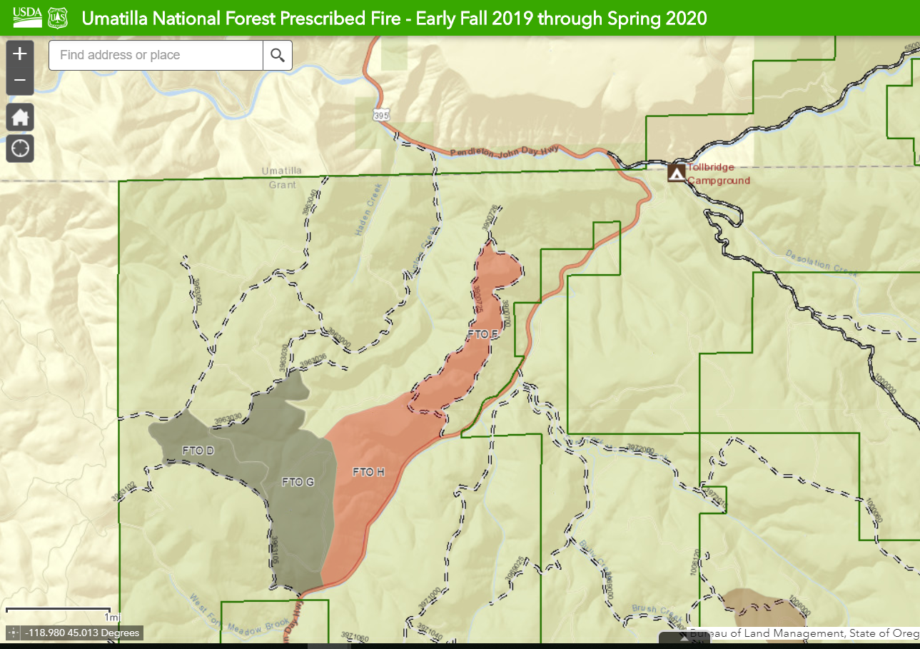 Prescribed Burning on the North Fork John Day Ranger District