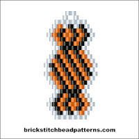 Click to view the Striped Wrapped Halloween Candy brick stitch bead pattern charts.