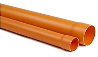 TUBO PVC PLASTICA ROSSA ARANCIO 2 METRI 