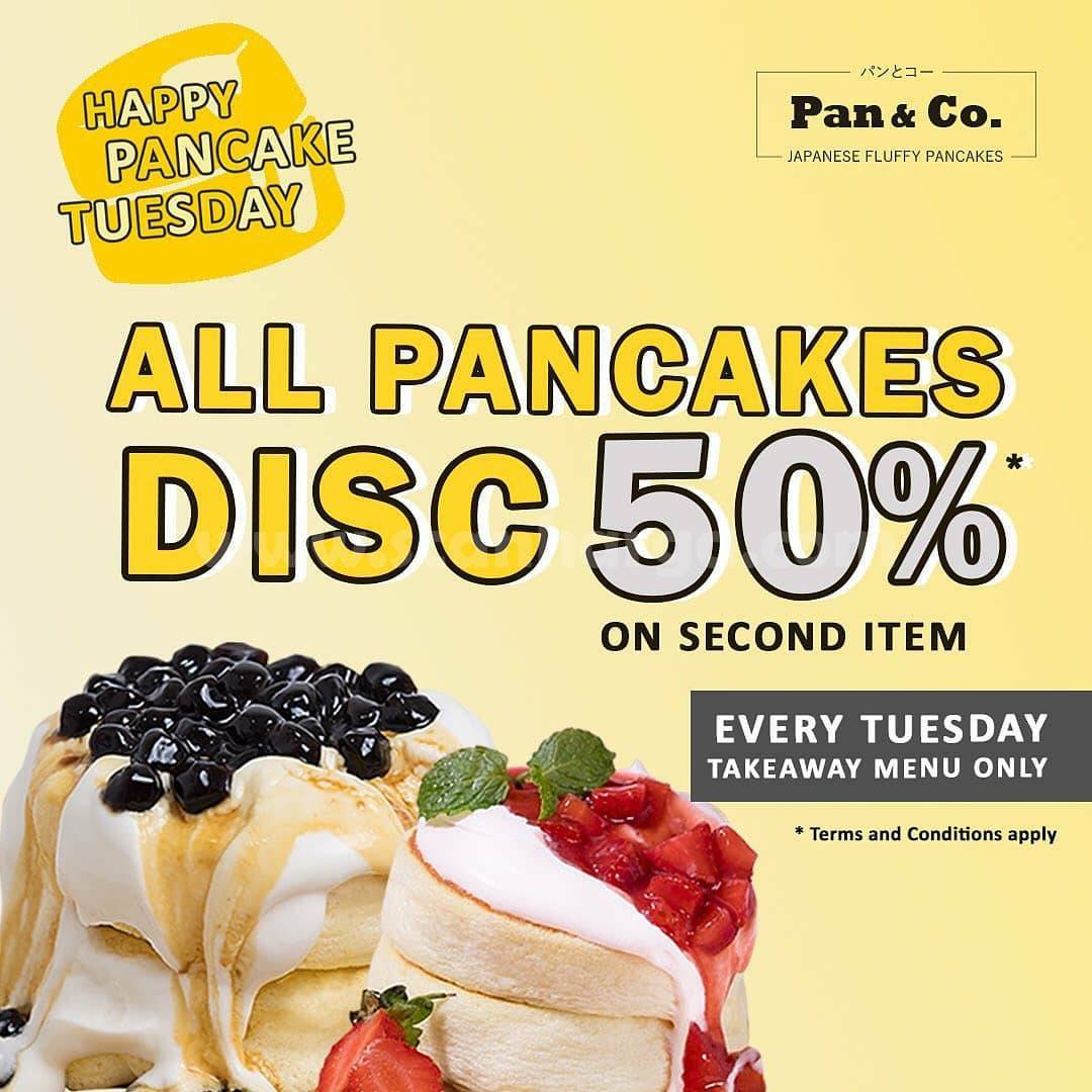 Promo Pan & Co. Happy Pancake Tuesday All Pancakes Disc. 50 on