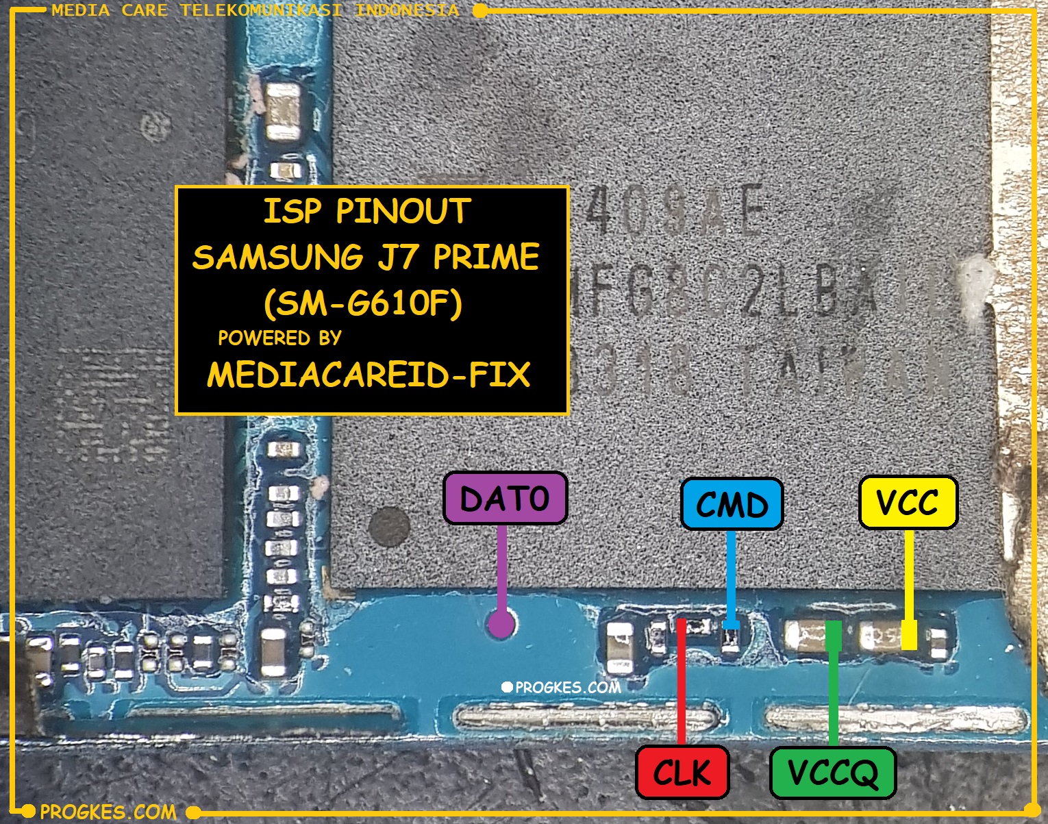 MEDIA CARE TELEKOMUNIKASI INDONESIA ISP PINOUT SAMSUNG J7 PRIME (SMG610F)