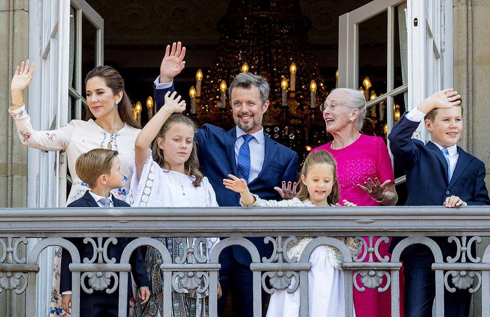 Royal Family Around the World Crown Prince Frederik Of Denmark Receives From The Palace Balcony Royal Family Around the World Crown Prince Frederik Of Denmark Receives From The Palace Balcony