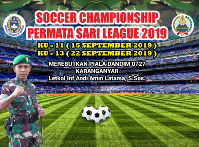 KodimKaranganyar - Resmi Soccer Championship Permata Sari League 2019 Piala Dandim 0727 Karanganyar Di Tutup