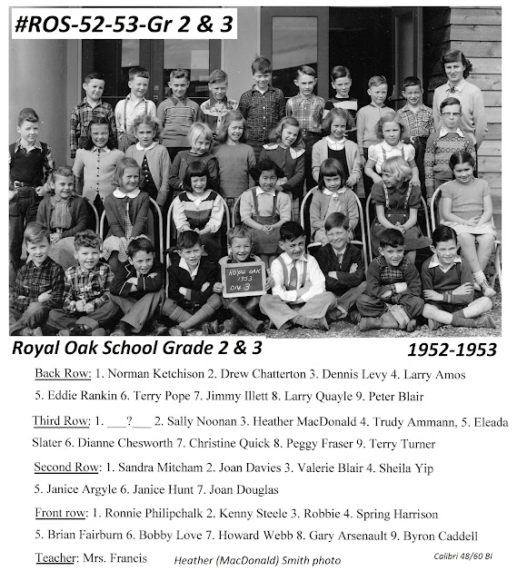 Royal Oak School Yard Class photos from the "1952" Royal Oak School.